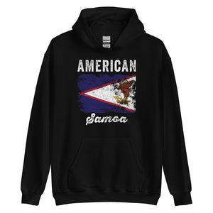 American Samoa Flag Distressed Hoodie