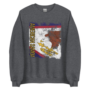 American Samoa Flag Distressed Sweatshirt