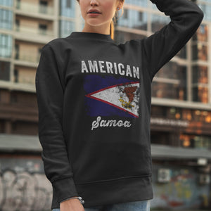 American Samoa Flag Distressed Sweatshirt