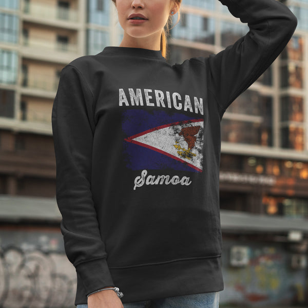 American Samoa Flag Distressed Sweatshirt