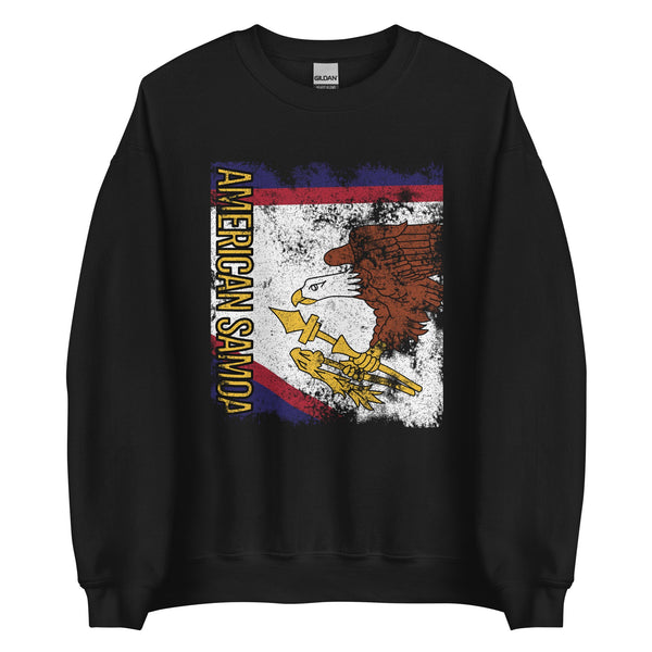 American Samoa Flag Distressed Sweatshirt