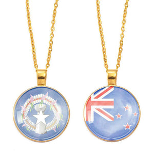 American Samoa, New Zealand, Northern Mariana Islands, Samoa, Tonga, Vanuatu Flag Necklace Collection