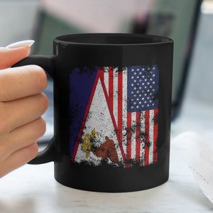 American Samoa USA Flag - Half American Mug