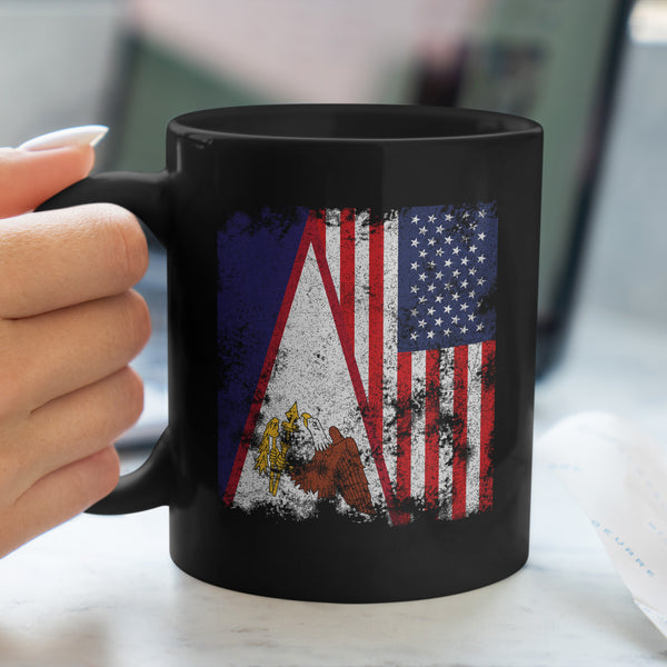American Samoa USA Flag - Half American Mug
