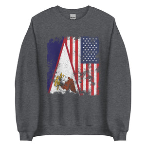 American Samoa USA Flag - Half American Sweatshirt