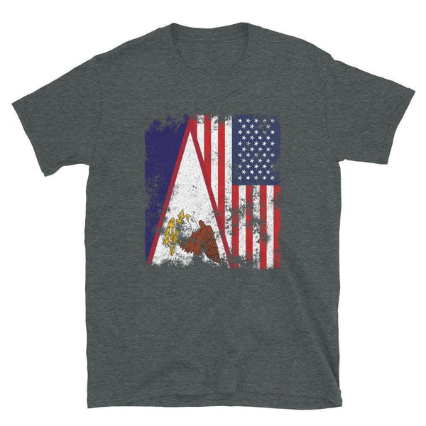 American Samoa USA Flag - Half American T-Shirt