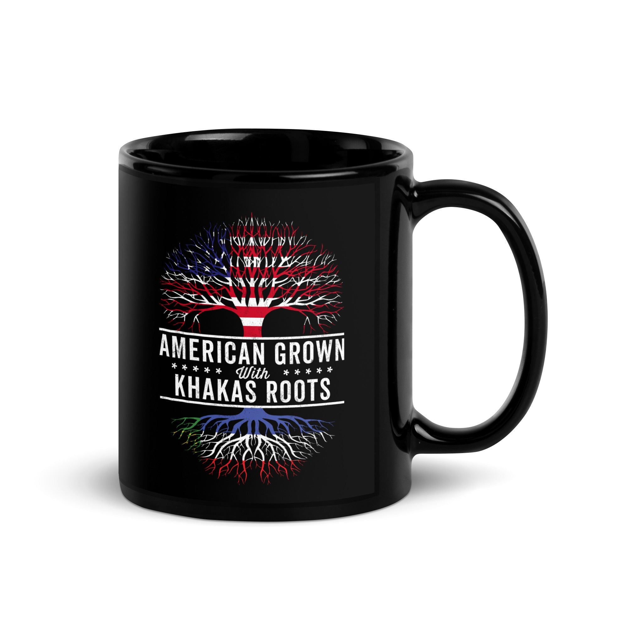 American Grown Khakas Roots Flag Mug