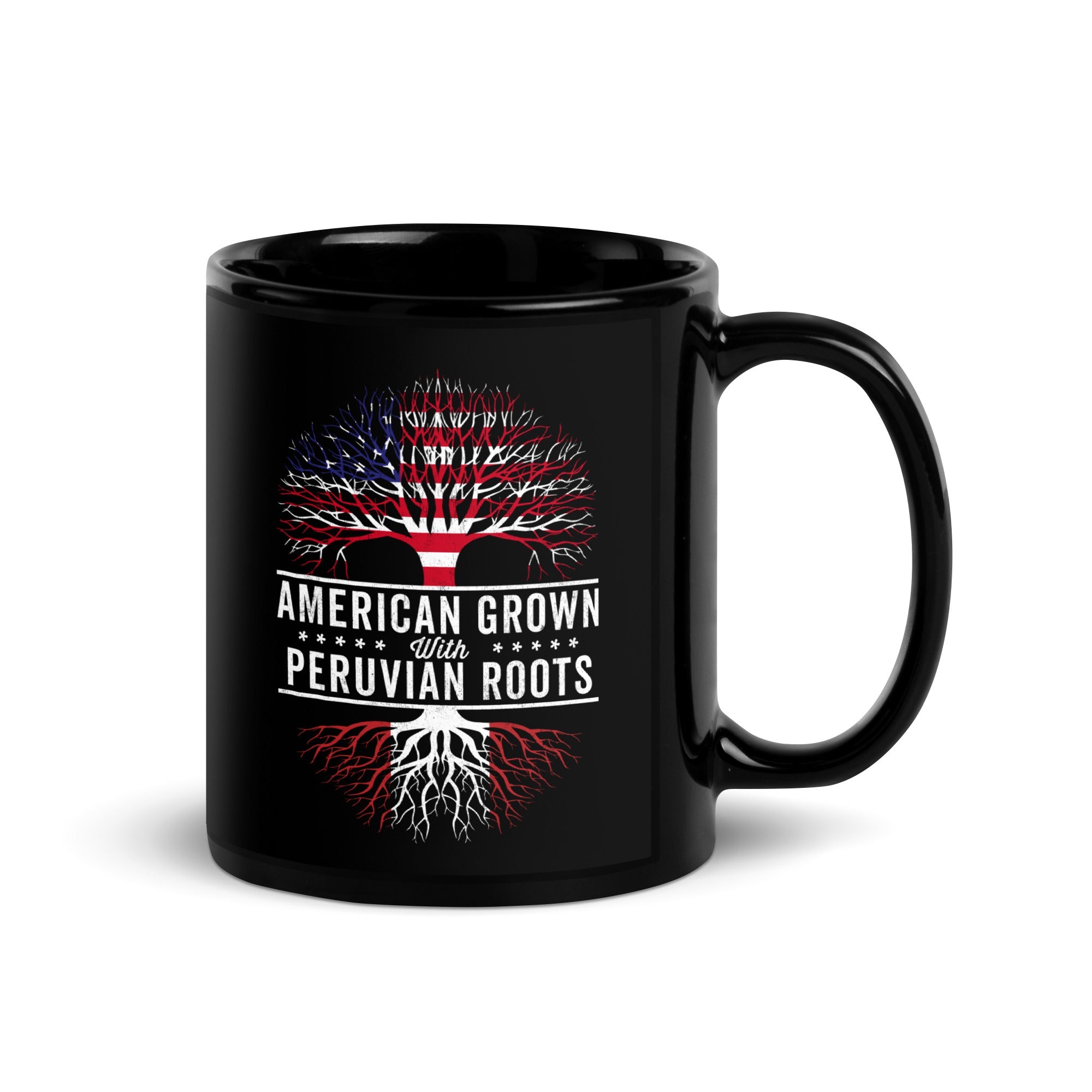 American Grown Peruvian Roots Flag Mug