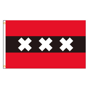 Amsterdam Flag - 90x150cm(3x5ft) - 60x90cm(2x3ft)