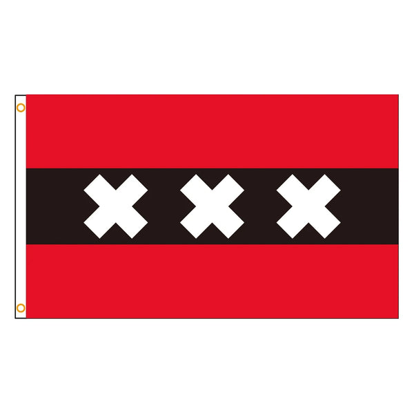 Amsterdam Flag - 90x150cm(3x5ft) - 60x90cm(2x3ft)