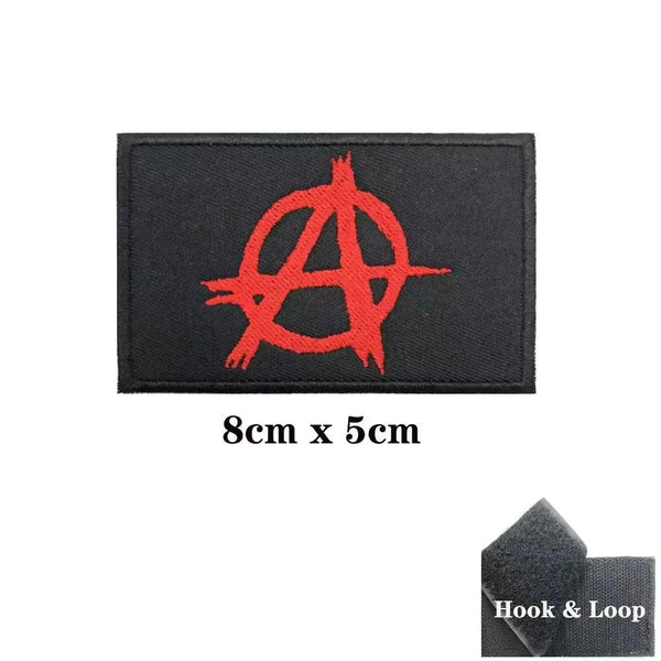 Anarchy Flag Patch - Iron On/Hook & Loop Patch