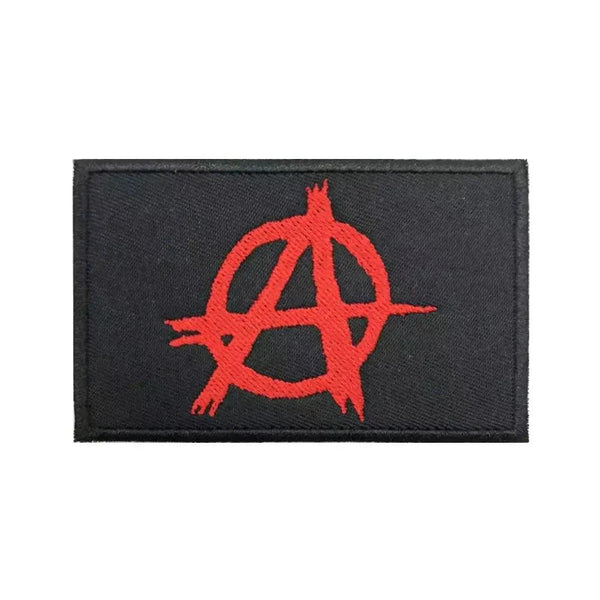 Anarchy Flag Patch - Iron On/Hook & Loop Patch
