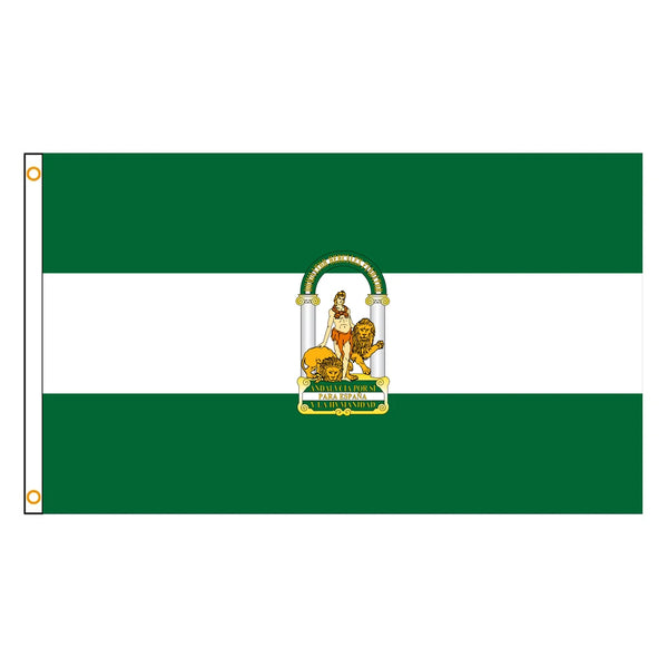 Andalusia Flag - 90x150cm(3x5ft) - 60x90cm(2x3ft)