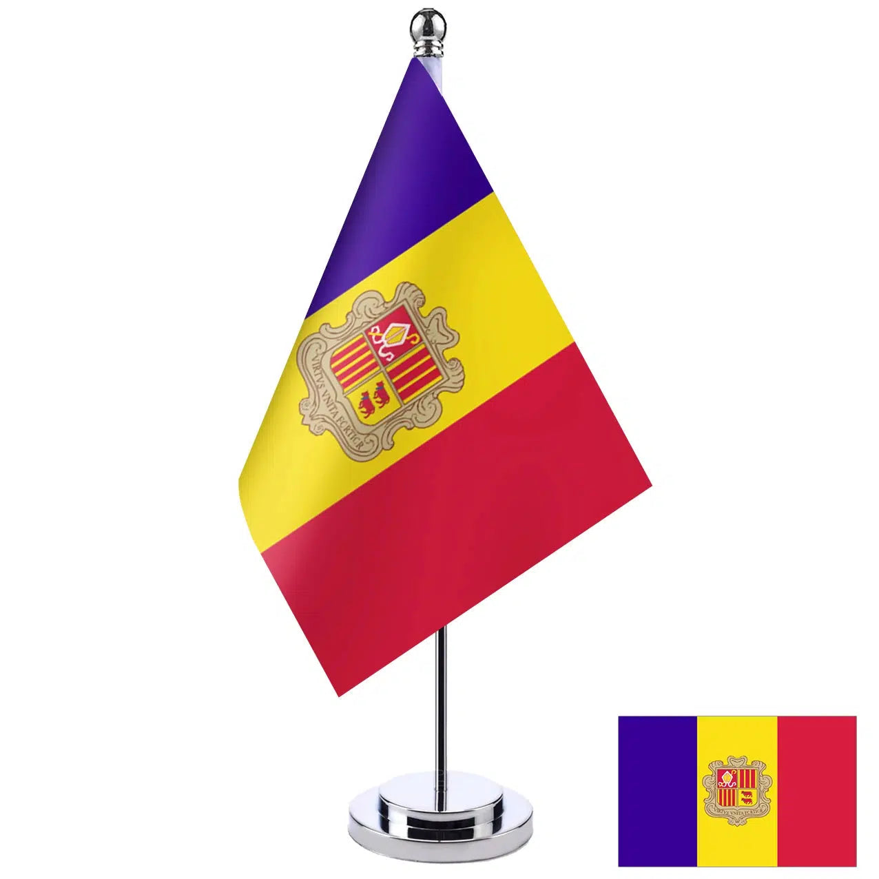 Andorra Desk Flag - Small Office Table Flag