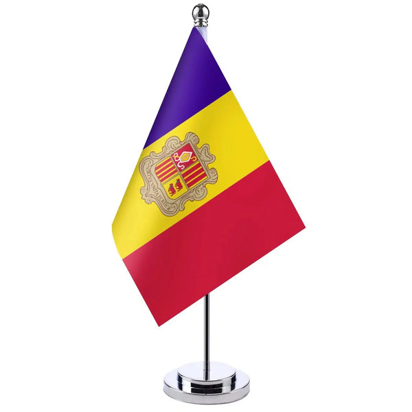 Andorra Desk Flag - Small Office Table Flag