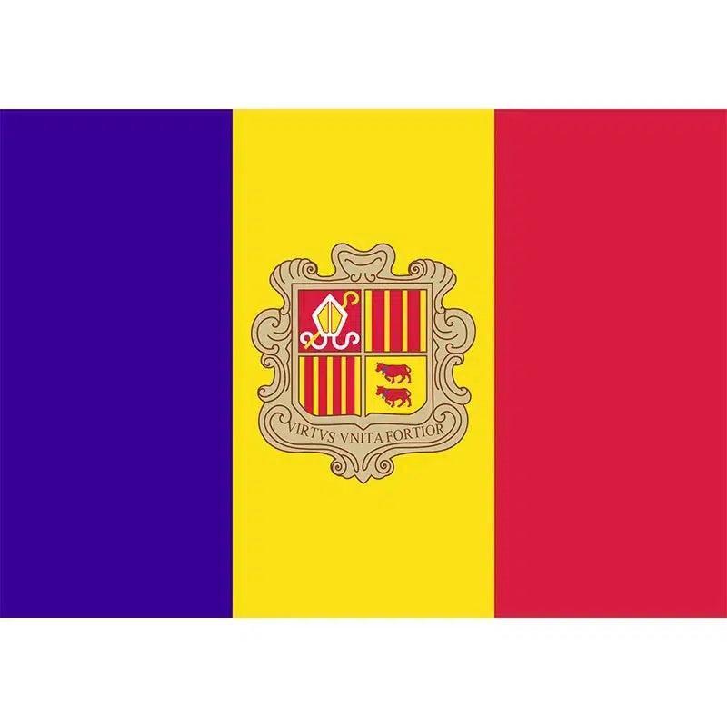 Andorra Flag - 90x150cm(3x5ft) - 60x90cm(2x3ft)