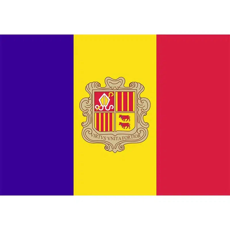 Andorra Flag - 90x150cm(3x5ft) - 60x90cm(2x3ft)