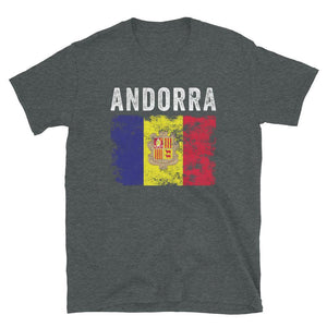Andorra Flag Distressed - Andorran Flag T-Shirt