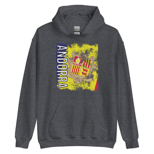 Andorra Flag Distressed Hoodie