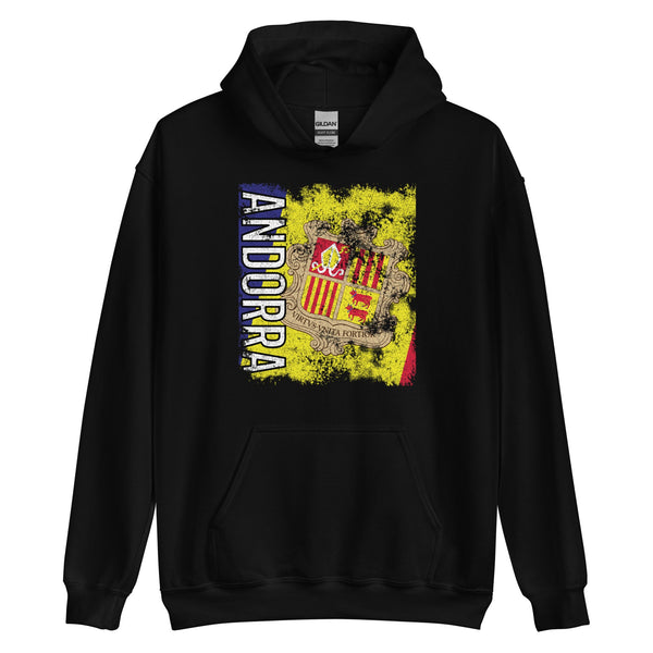 Andorra Flag Distressed Hoodie