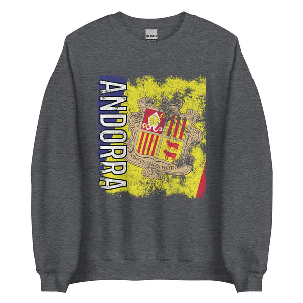 Andorra Flag Distressed Sweatshirt