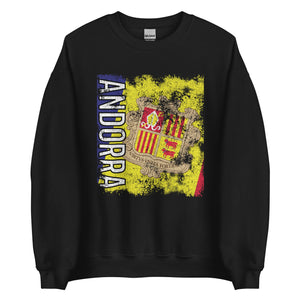 Andorra Flag Distressed Sweatshirt