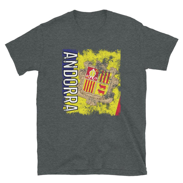 Andorra Flag Distressed T-Shirt