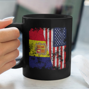 Andorra USA Flag - Half American Mug