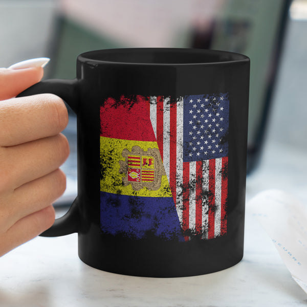 Andorra USA Flag - Half American Mug