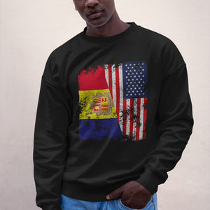 Andorra USA Flag - Half American Sweatshirt
