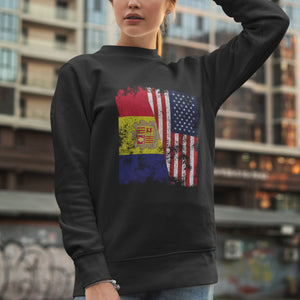Andorra USA Flag - Half American Sweatshirt