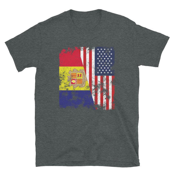 Andorra USA Flag - Half American T-Shirt