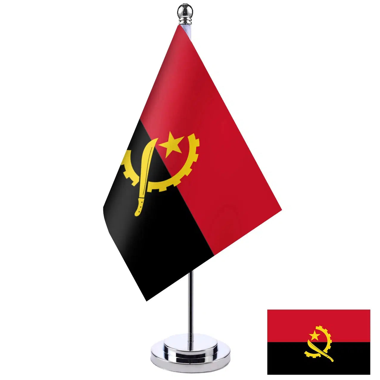 Angola Desk Flag - Small Office Table Flag