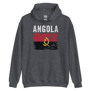 Angola Flag Distressed - Angolan Flag Hoodie