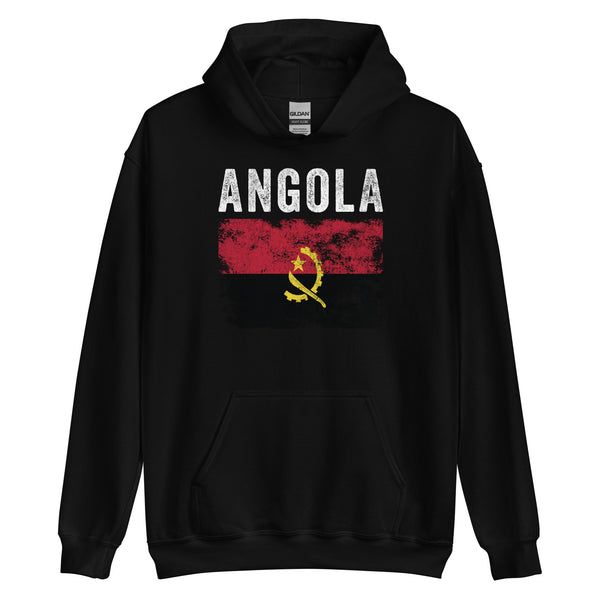 Angola Flag Distressed - Angolan Flag Hoodie