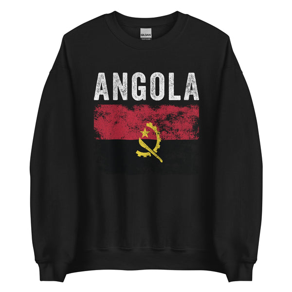 Angola Flag Distressed - Angolan Flag Sweatshirt