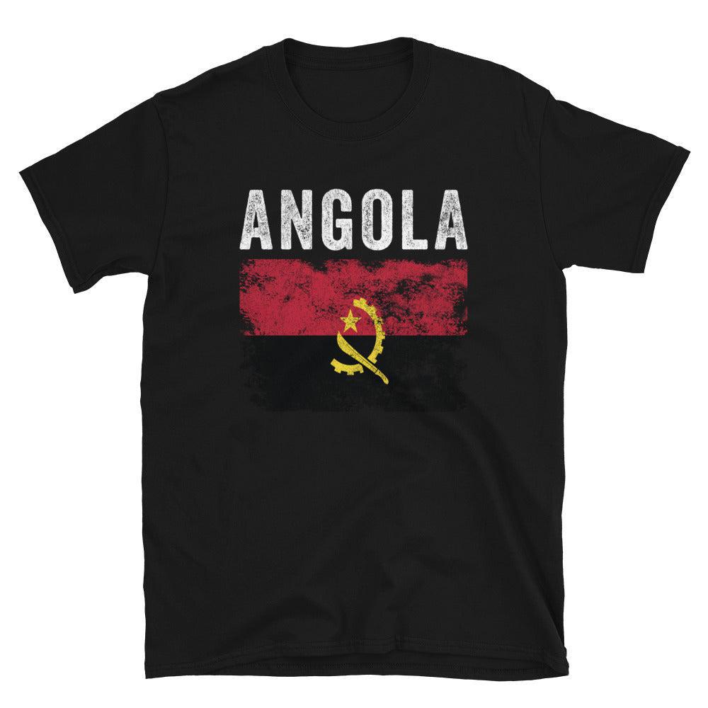 Angola Flag Distressed - Angolan Flag T-Shirt