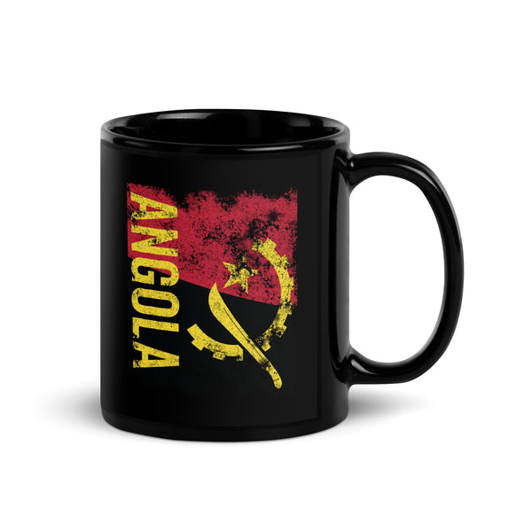 Angola Flag Distressed Mug