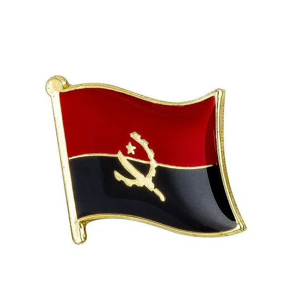 Angola Flag Lapel Pin - Enamel Pin Flag