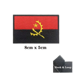 Angola Flag Patch - Iron On/Hook & Loop Patch