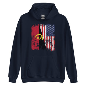 Angola USA Flag - Half American Hoodie