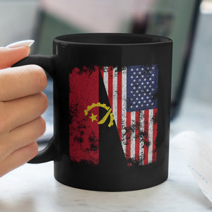 Angola USA Flag - Half American Mug