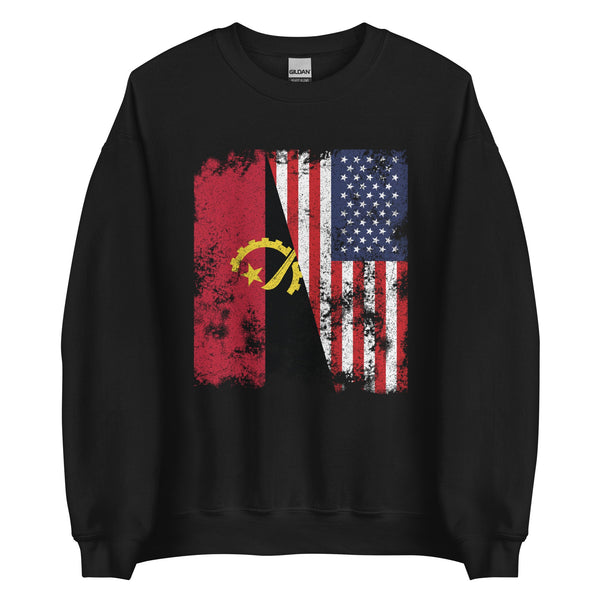 Angola USA Flag - Half American Sweatshirt