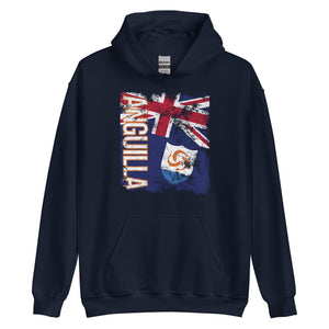 Anguilla Flag Distressed Hoodie