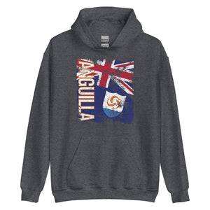 Anguilla Flag Distressed Hoodie