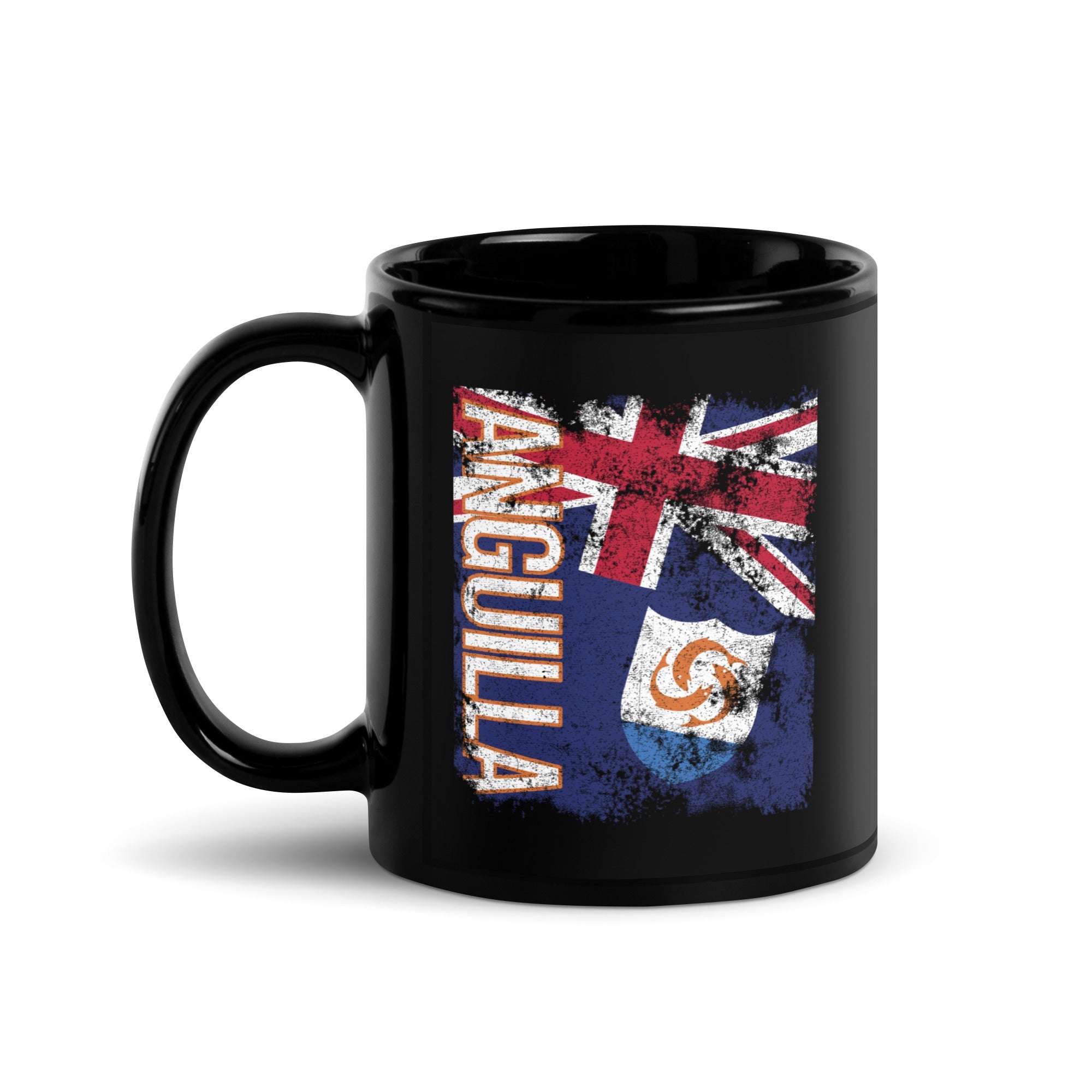 Anguilla Flag Distressed Mug