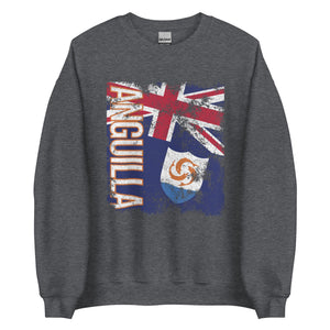 Anguilla Flag Distressed Sweatshirt