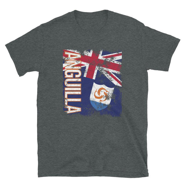 Anguilla Flag Distressed T-Shirt