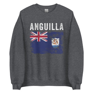 Anguilla Flag distressed Anguillan Flag Sweatshirt