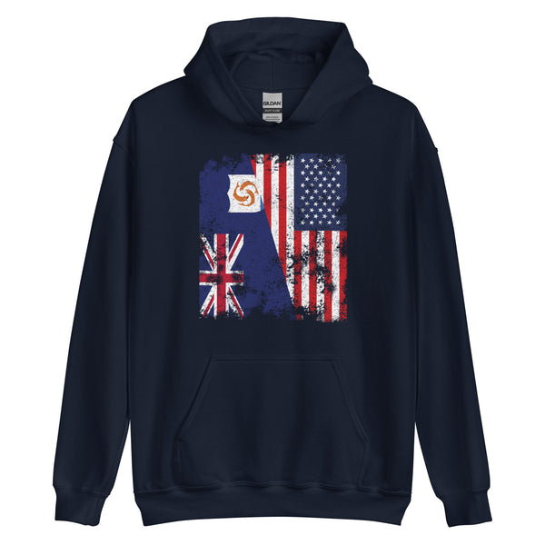 Anguilla USA Flag - Half American Hoodie